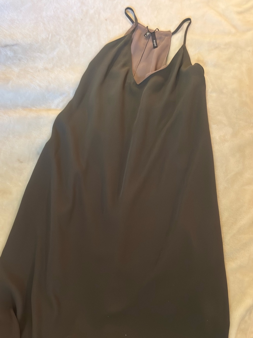 Tempted Olive Green Midi Slip Dress